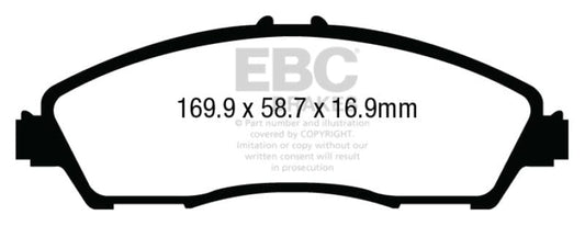 Kies-Motorsports EBC EBC 14+ Acura MDX 3.5 Yellowstuff Front Brake Pads