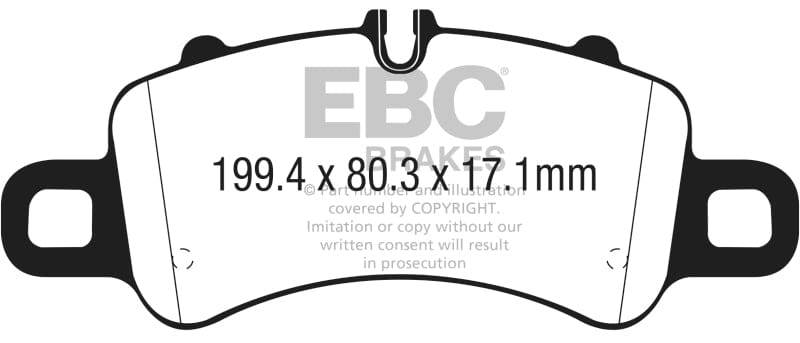 Kies-Motorsports EBC EBC 2016+ Porsche Boxster 718 (Iron Rotors Only) 2.5L Turbo Yellowstuff Front Brake Pads