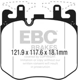 Kies-Motorsports EBC EBC 2017+ BMW (Alpina) B7 xDrive 4.4L Twin Turbo Yellowstuff Front Brake Pads