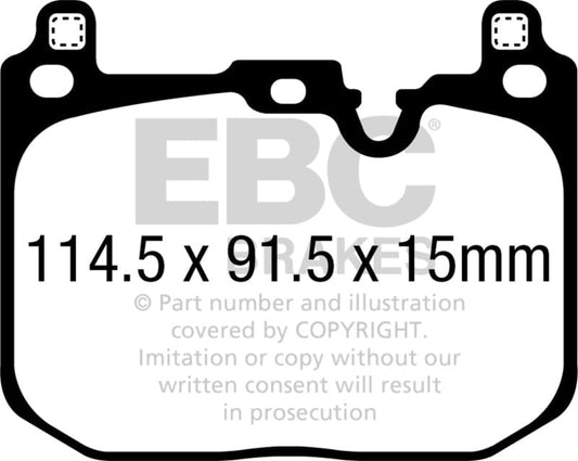 Kies-Motorsports EBC EBC 2018+ BMW X2 Yellowstuff Front Brake Pads