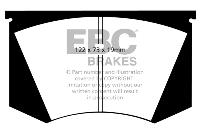 Kies-Motorsports EBC EBC 64-66 Ac Cobra 7.0 Greenstuff Front Brake Pads