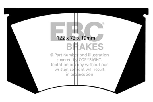 Kies-Motorsports EBC EBC 64-66 Ac Cobra 7.0 Greenstuff Front Brake Pads