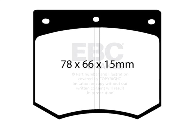 Kies-Motorsports EBC EBC 75-86 Ac 3000 3.0 Greenstuff Front Brake Pads