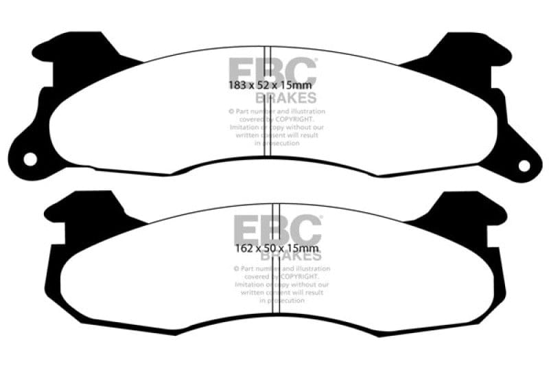 Kies-Motorsports EBC EBC 83-93 Ford Mustang 2.3 (Rear Rotors) Redstuff Rear Brake Pads