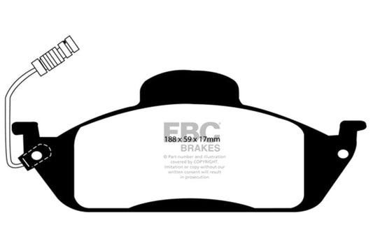 Kies-Motorsports EBC EBC 98 Mercedes-Benz M-Class (ML) ML320 3.2 Yellowstuff Front Brake Pads