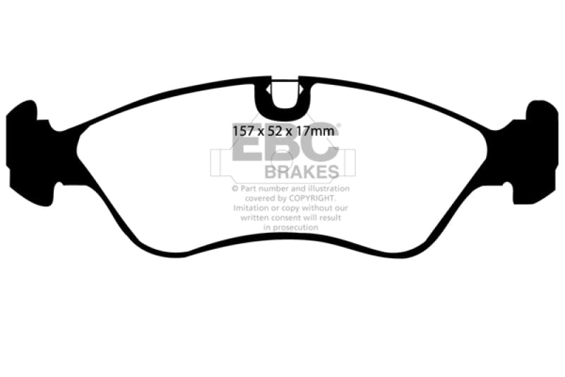 Kies-Motorsports EBC EBC 99-02 Daewoo Lanos 1.6 Chassis -447433 Yellowstuff Front Brake Pads