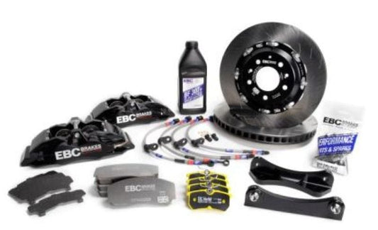 Kies-Motorsports EBC EBC Racing 12-19 BMW 3-Series (F30/F31/F34) Black Apollo-4 Calipers 355mm Rotors Front Big Brake Kit