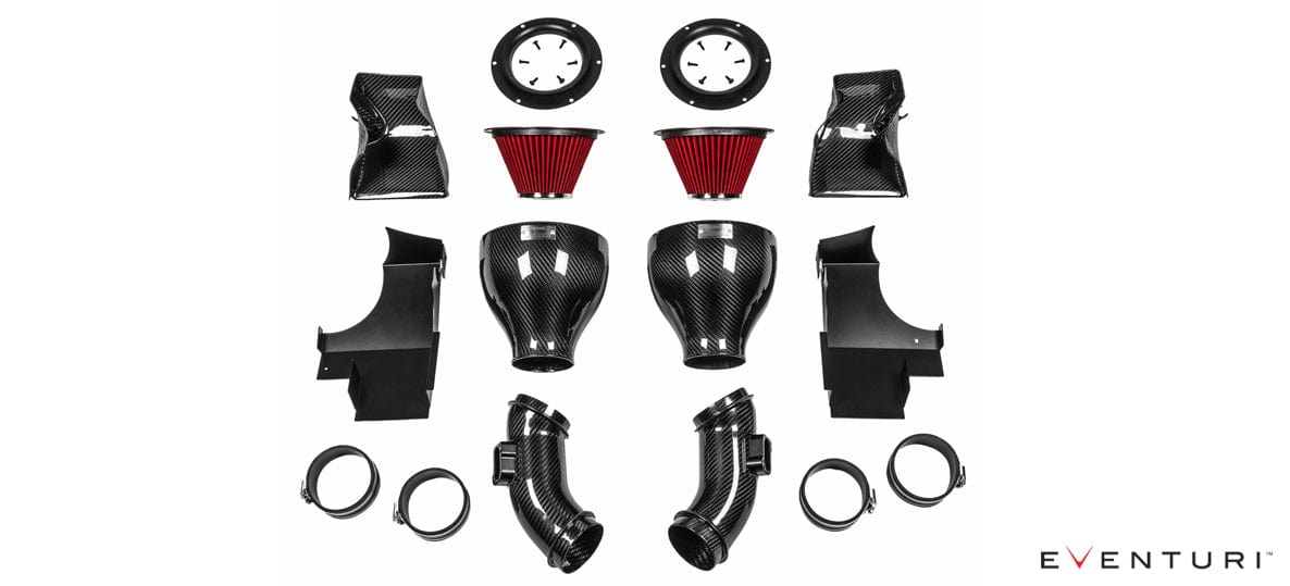 Kies-Motorsports Eventuri Eventuri BMW F10 M5 - Kevlar Intake with Black Tubes - Red