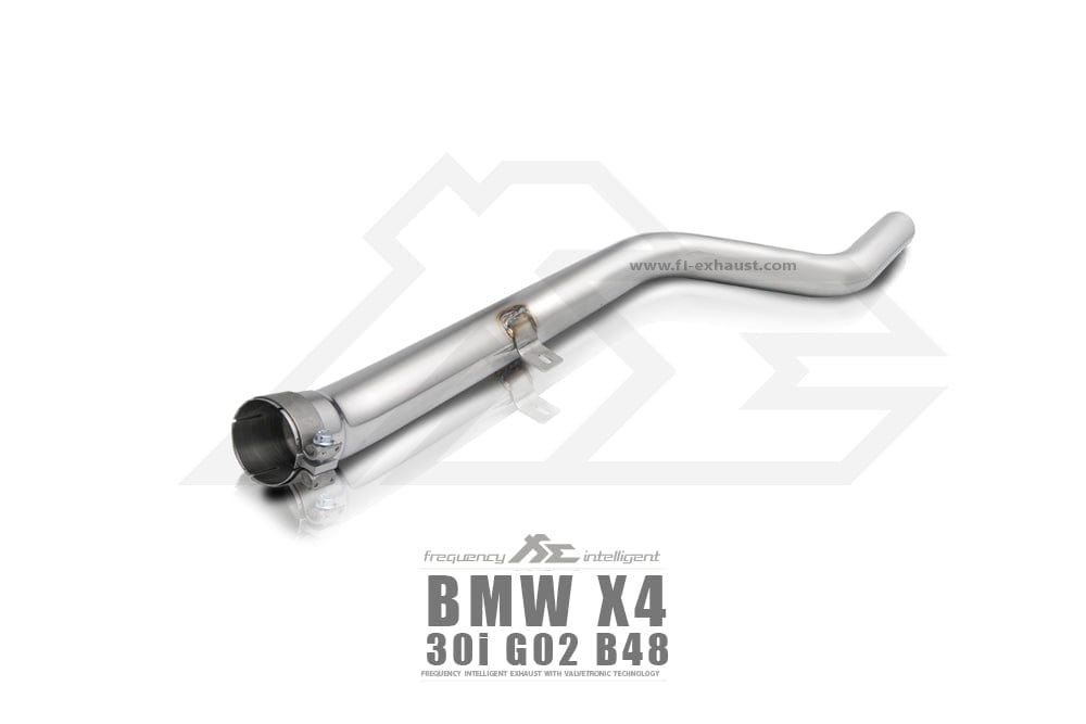 Kies-Motorsports Fi Exhaust BMW Fi Exhaust G02 X4 30i |B48| 2019-2022+Front Pipe + Mid Pipe + Valvetronic Muffler + Dual Silver Tips (Retains OEM Valve Settings - No Remote)