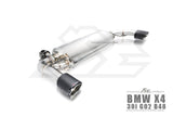 Kies-Motorsports Fi Exhaust BMW Fi Exhaust G02 X4 30i |B48| 2019-2022+Front Pipe + Mid Pipe + Valvetronic Muffler + Dual Silver Tips (Retains OEM Valve Settings - No Remote)