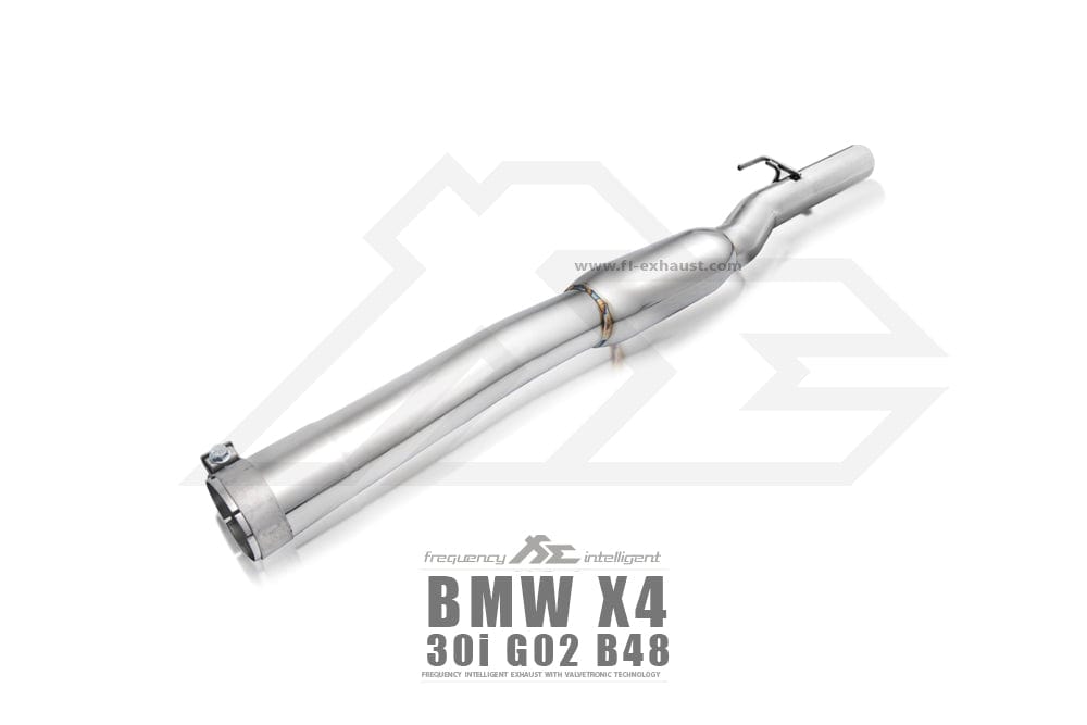 Kies-Motorsports Fi Exhaust BMW Fi Exhaust G02 X4 30i |B48| 2019-2022+Front Pipe + Mid Pipe + Valvetronic Muffler + Dual Silver Tips (Retains OEM Valve Settings - No Remote)