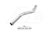 Kies-Motorsports Fi Exhaust BMW Fi Exhaust G30 / G31 530i |B48| 2017+Front Pipe + Mid Pipe + Valvetronic Muffler + Quad Silver Tips (Retains OEM Valve Settings - No Remote)