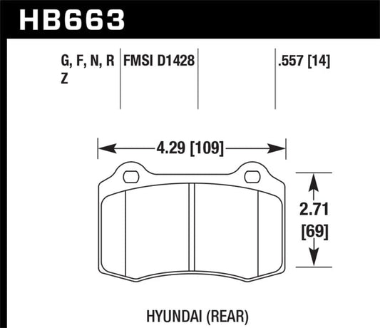 Kies-Motorsports Hawk Performance Hawk 12-15 Tesla Model S HPS 5.0 Rear Brake Pads