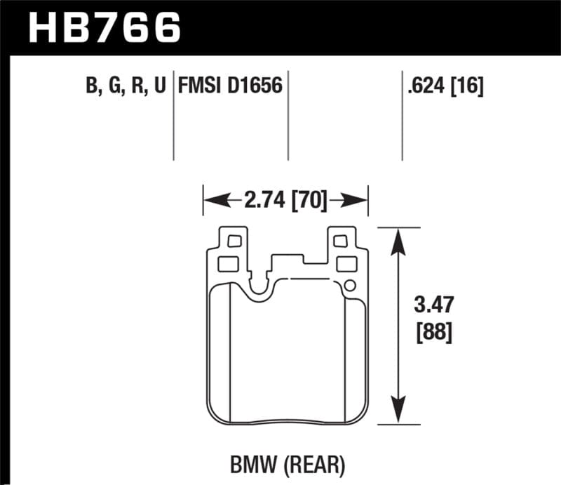 Kies-Motorsports Hawk Performance Hawk 12-16 BMW 328i HPS 5.0 Rear Brake Pads