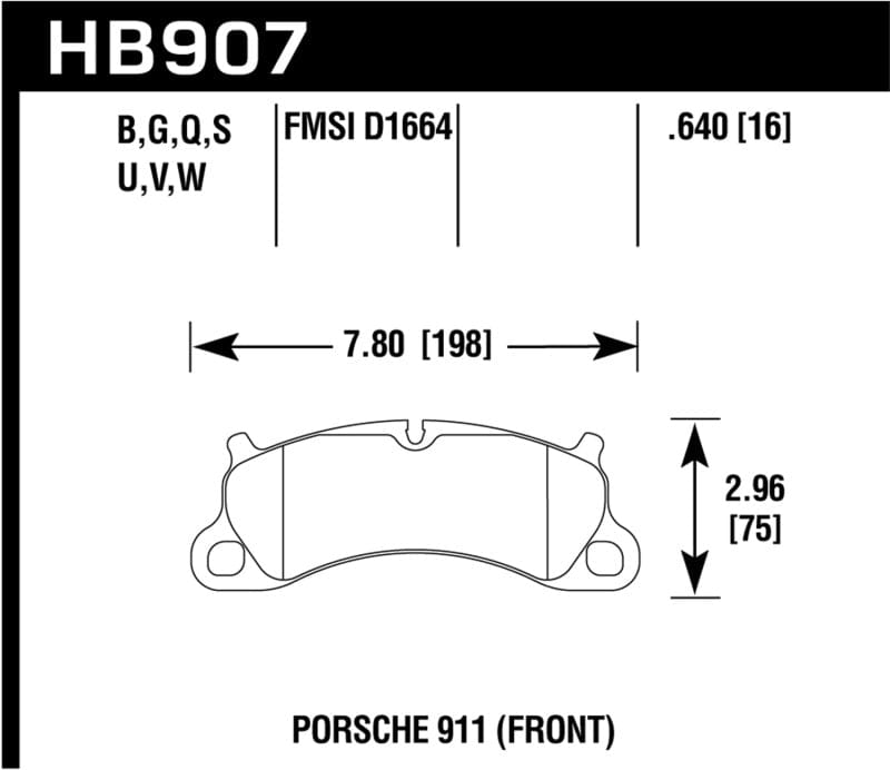 Kies-Motorsports Hawk Performance Hawk 12-16 Porsche 911 Carrera S HT-10 Front Brake Pads