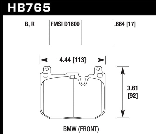 Kies-Motorsports Hawk Performance Hawk 13-16 BMW 328i xDrive DTC-70 Front Race Brake Pads