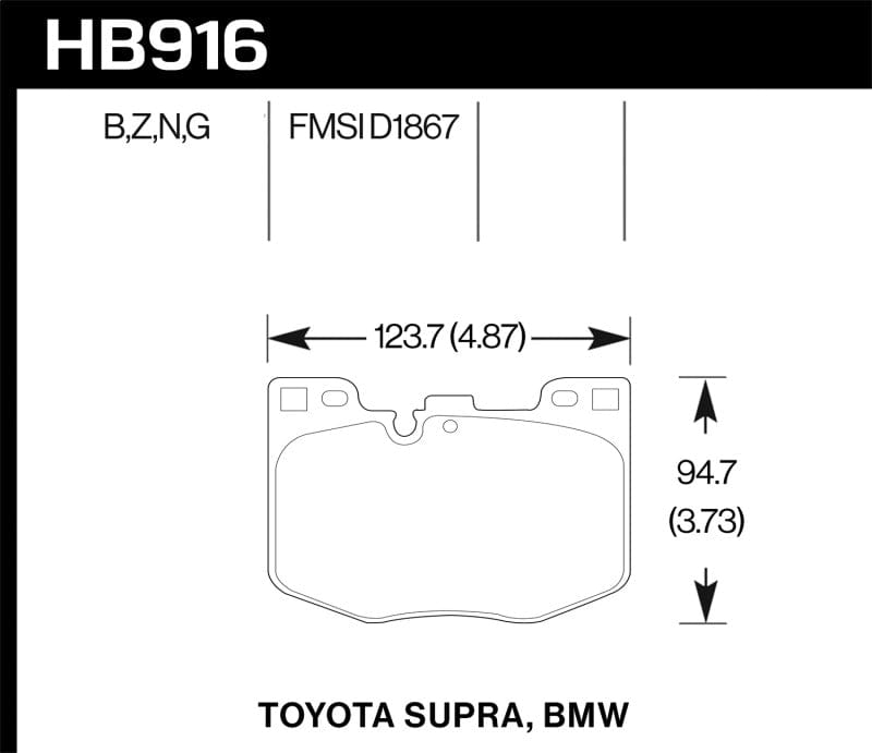 Kies-Motorsports Hawk Performance Hawk 2020 Toyota Supra / 19-20 BMW Z4 DTC-60 Front Brake Pads