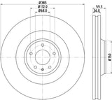 Kies-Motorsports Hella Hella Pagid Front High Carbon Brake Rotor - 05-09 Audi A8