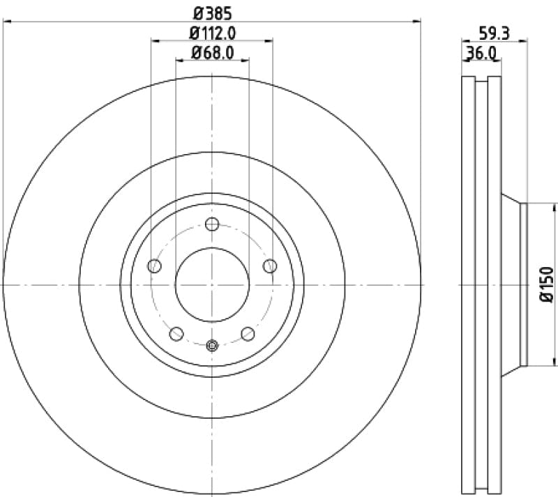 Kies-Motorsports Hella Hella Pagid Front High Carbon Brake Rotor - 05-09 Audi A8