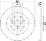 Kies-Motorsports Hella Hella Pagid Front High Carbon Brake Rotor - 05-09 Audi A8