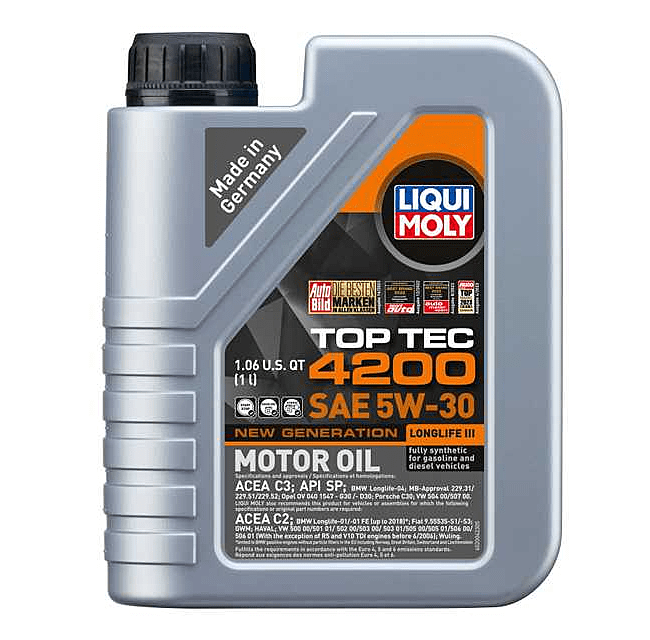 Kies-Motorsports Kies Bundles Liqui Moly Motor Oils - 1 Liter Bottles SAE 5W-30 Top Tec 4200