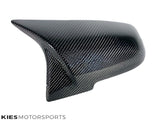 Kies-Motorsports Kies Carbon 2012-2018 BMW 3 Series (F30 / F31 / F34) & 4 Series (F32 / F33 / F36) M Inspired Aero Carbon Fiber Mirror Covers - Also fits BMW 1 Series (F20) 2 Series (F22 / F23) X1 (E84) & M2 (F87)