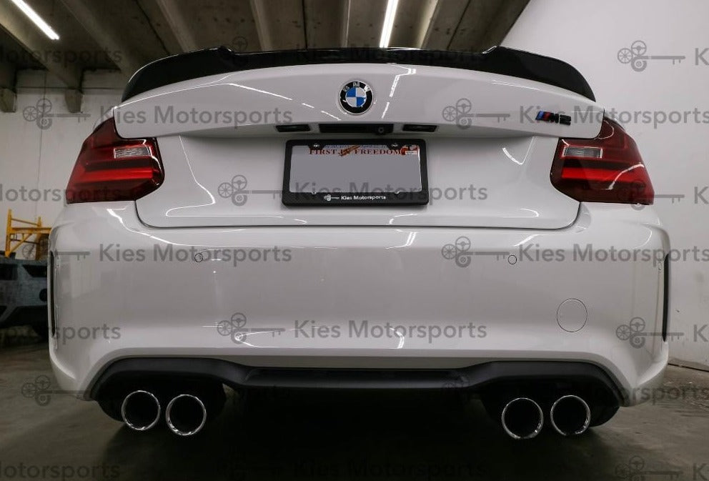 V CS-Design Rear Trunk Lip Spoiler Black Gloss fits on all BMW 2-Series F22  Coupe without M2