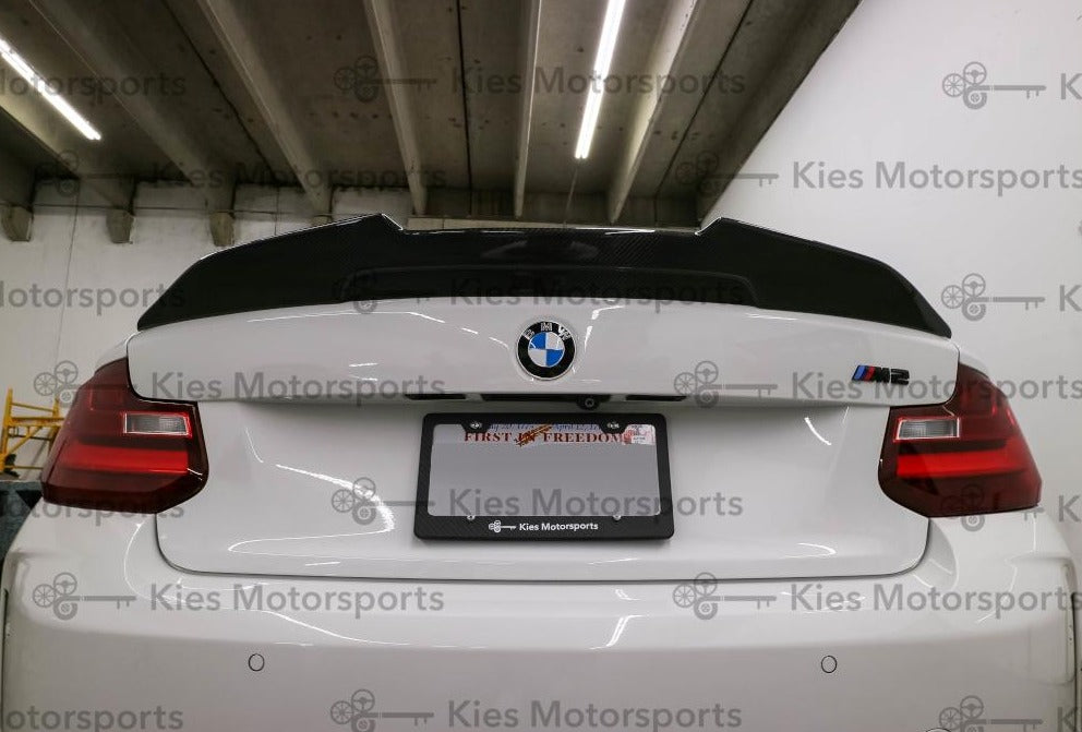 2014-2021 BMW 2 Series (F22) / M2 (F87) PSM Aggressive High Kick Carbon  Fiber Trunk Spoiler