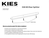 Kies-Motorsports Kies Essential Lip Kits Kies Essential Exterior Trim Kit BMW E46 M3 Splitters