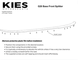 Kies-Motorsports Kies Essential Lip Kits Kies Essential Exterior Trim Kit for BMW G20 Base and M Sport Models