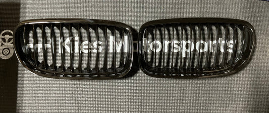 Kies-Motorsports Kies Motorsports OPEN BOX - BMW E90/E91 (LCI) 2007-2012 Gloss Black Kidney Grills