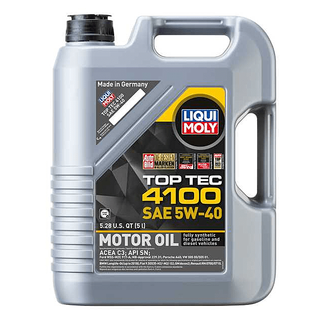 Kies-Motorsports LIQUI MOLY All 5 Liter Oil Options Combined Top Tec 4100 SAE 5W-40