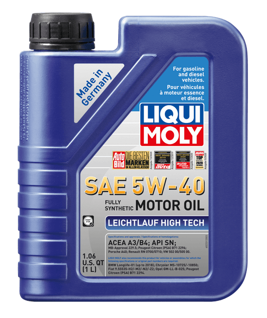 Kies-Motorsports LIQUI MOLY LIQUI MOLY 1L Leichtlauf (Low Friction) High Tech Motor Oil SAE 5W40