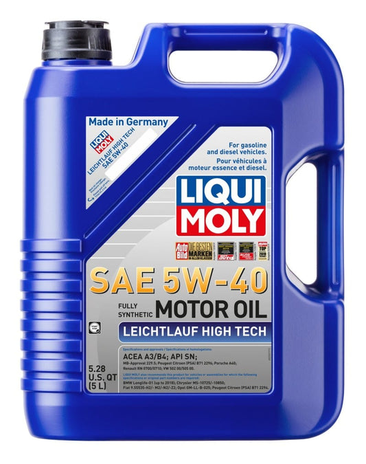 Kies-Motorsports LIQUI MOLY LIQUI MOLY 5L Leichtlauf (Low Friction) High Tech Motor Oil SAE 5W40