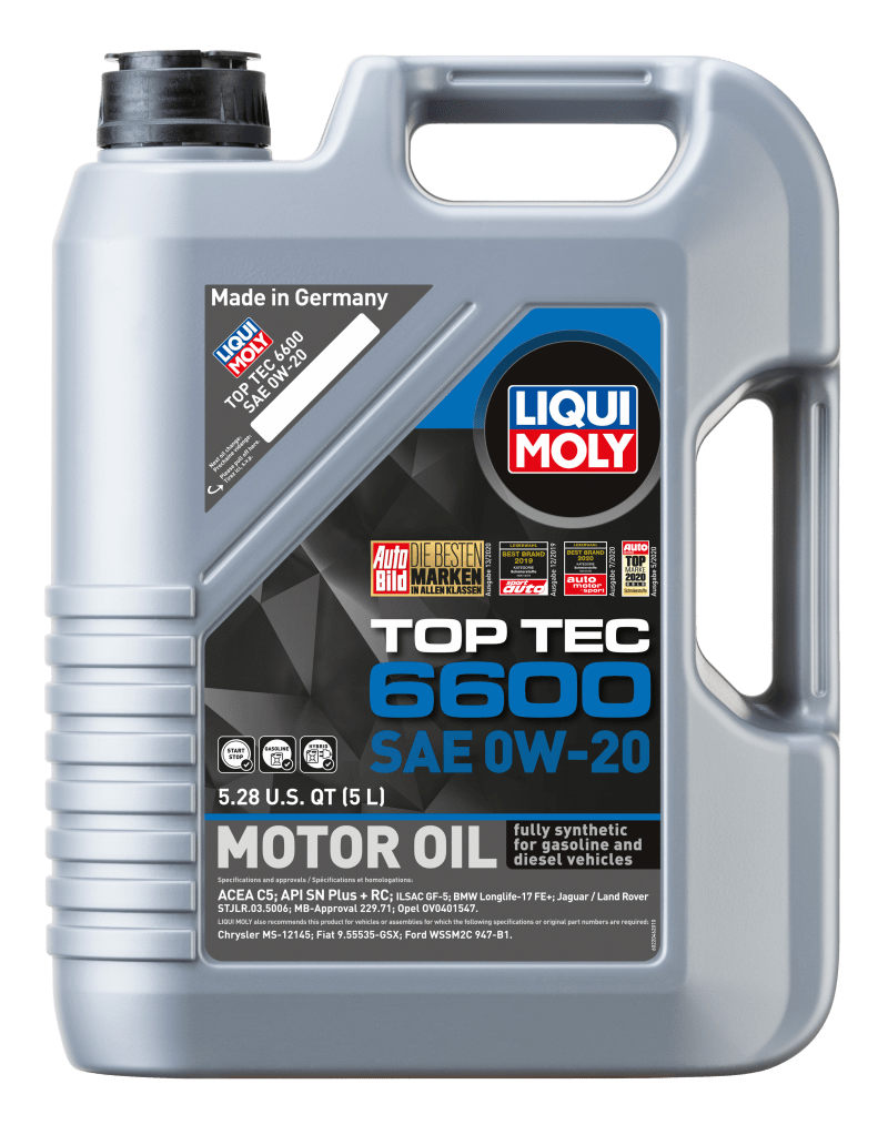 Kies-Motorsports LIQUI MOLY LIQUI MOLY 5L Top Tec 6600 Motor Oil SAE 0W20