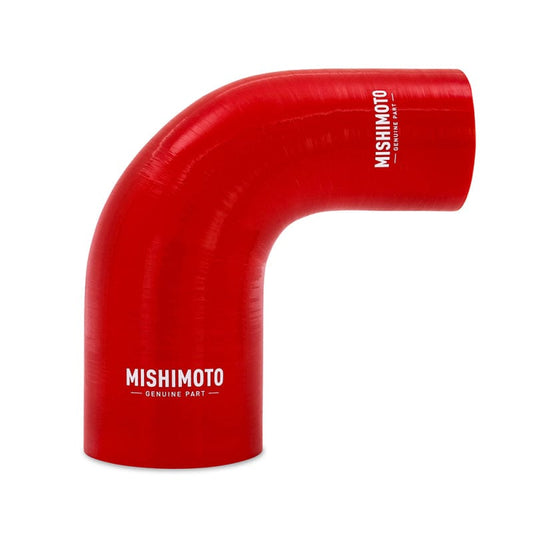 Kies-Motorsports Mishimoto Mishimoto Silicone Reducer Coupler 90 Degree 2.25in to 3in - Red