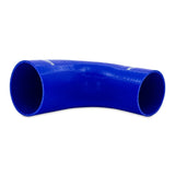 Kies-Motorsports Mishimoto Mishimoto Silicone Reducer Coupler 90 Degree 3.5in to 4in - Blue