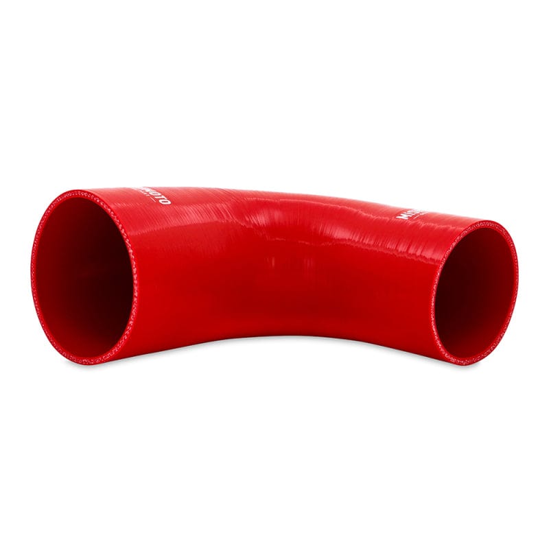 Kies-Motorsports Mishimoto Mishimoto Silicone Reducer Coupler 90 Degree 3.5in to 4in - Red