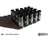Kies-Motorsports Motorsport Hardware Motorsport Hardware 5-Lug (14 x 1.25 Thread) 90mm Black Bullet Nose Stud Kit (F / G Series BMW & A90 Supra) Black Racing Nuts