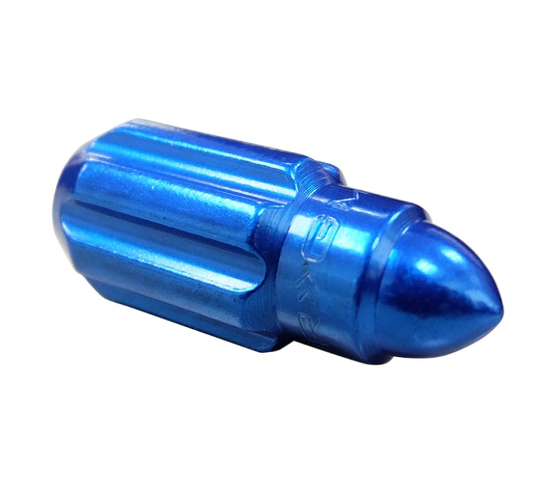 Kies-Motorsports NRG NRG 500 Series M12 X 1.5 Bullet Shape Steel Lug Nut Set - 21 Pc w/Lock Key - Blue