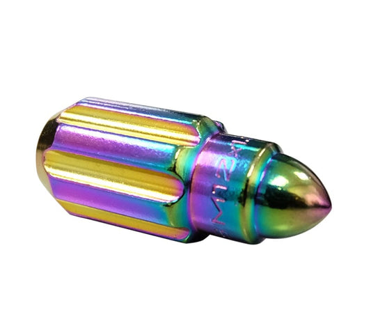 Kies-Motorsports NRG NRG 500 Series M12 X 1.5 Bullet Shape Steel Lug Nut Set - 21 Pc w/Lock Key - Neochrome