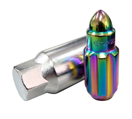 Kies-Motorsports NRG NRG 500 Series M12 X 1.5 Bullet Shape Steel Lug Nut Set - 21 Pc w/Lock Key - Neochrome