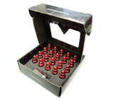 Kies-Motorsports NRG NRG 500 Series M12 X 1.5 Bullet Shape Steel Lug Nut Set - 21 Pc w/Lock Key - Red