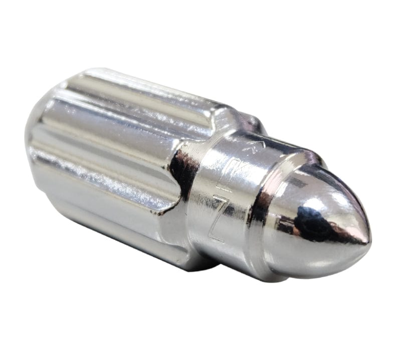 Kies-Motorsports NRG NRG 500 Series M12 X 1.5 Bullet Shape Steel Lug Nut Set - 21 Pc w/Lock Key - Silver