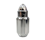 Kies-Motorsports NRG NRG 500 Series M12 X 1.5 Bullet Shape Steel Lug Nut Set - 21 Pc w/Lock Key - Silver