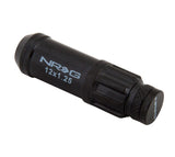 Kies-Motorsports NRG NRG 700 Series M12 X 1.25 Steel Lug Nut w/Dust Cap Cover Set 21 Pc w/Locks & Lock Socket - Black