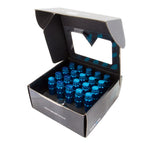 Kies-Motorsports NRG NRG 700 Series M12 X 1.25 Steel Lug Nut w/Dust Cap Cover Set 21 Pc w/Locks & Lock Socket - Blue