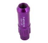 Kies-Motorsports NRG NRG 700 Series M12 X 1.25 Steel Lug Nut w/Dust Cap Cover Set 21 Pc w/Locks & Lock Socket - Purple