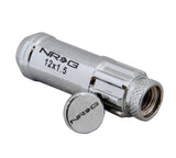 Kies-Motorsports NRG NRG 700 Series M12 X 1.5 Steel Lug Nut w/Dust Cap Cover Set 21 Pc w/Locks & Lock Socket - Silver