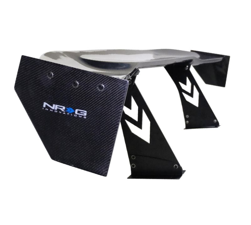 Kies-Motorsports NRG NRG Carbon Fiber Spoiler - Universal (69in.) w/NRG Logo / Stand Cut Out / Large Side Plate